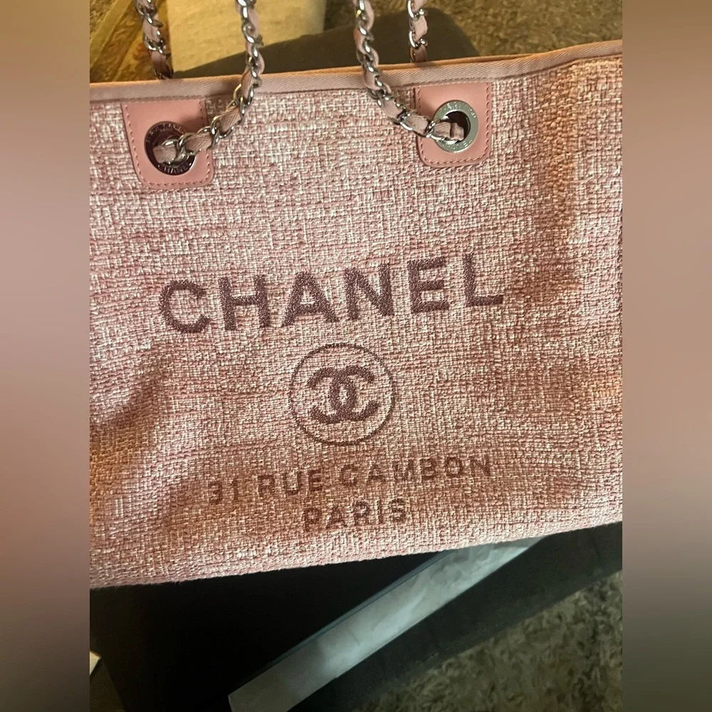 New classic AUTHENTIC Chanel Deauville Tote- Hard to find!